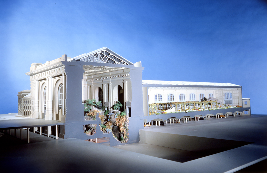 Union Station proposta di trasformazione in serra ristorante Kansas City Missouri 1986